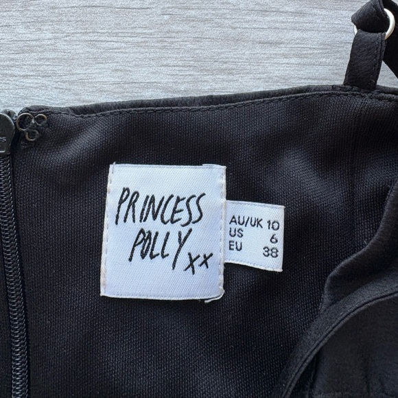 Princess Polly Black Satin Lace Mini Dress - Picture 4 of 4